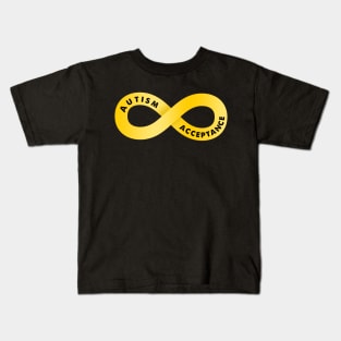 Gold Infinity Symbol For Autism Kids T-Shirt